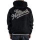 The Hundreds Black Letterman Hooded Bomber Jacket