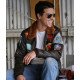 Top Gun Tom Cruise Bomber Leather Jacket with Removable Fur