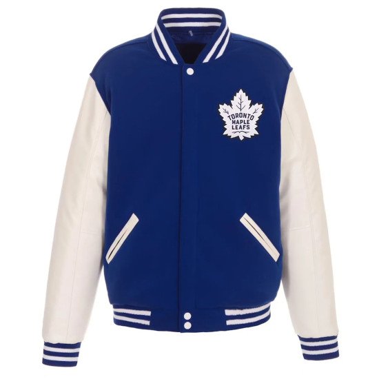 Toronto Maple Leafs Royal and White Varsity Jacket