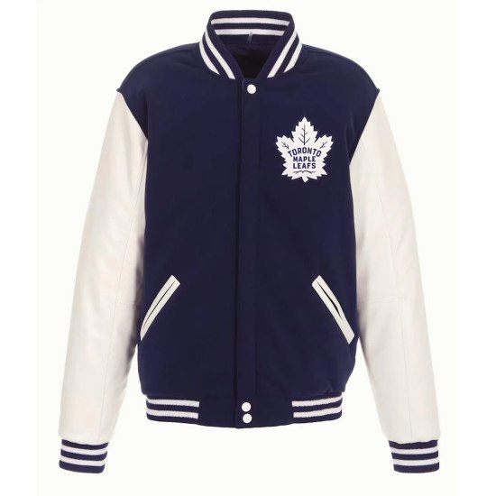 Toronto Maple Leafs Royal and White Varsity Jacket