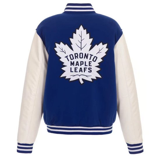 Toronto Maple Leafs Royal and White Varsity Jacket