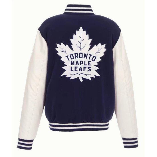 Toronto Maple Leafs Royal and White Varsity Jacket