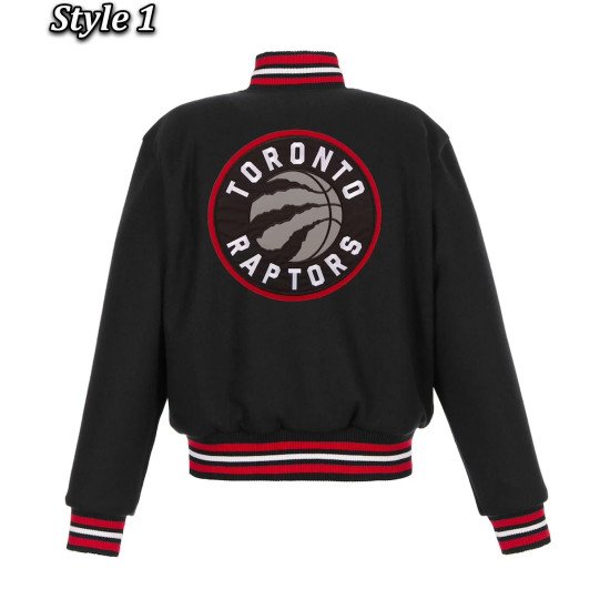 Toronto Raptors Varsity Black Wool Jacket