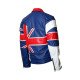 UK Union England Flag Motorcycle Leather Jacket for Men’s