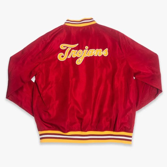 USC Trojans Script Logo Red Bomber Jacket