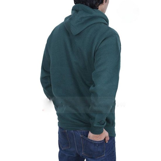 Unisex Green Kangaroo Pullover Hoodie