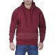 Unisex Maroon Kangaroo Pullover Hoodie