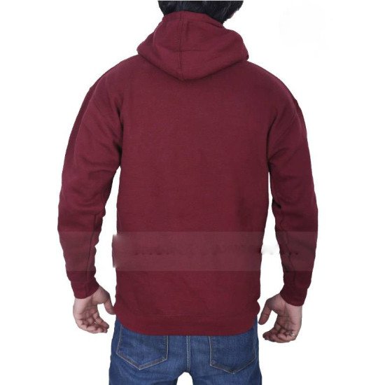 Unisex Maroon Kangaroo Pullover Hoodie