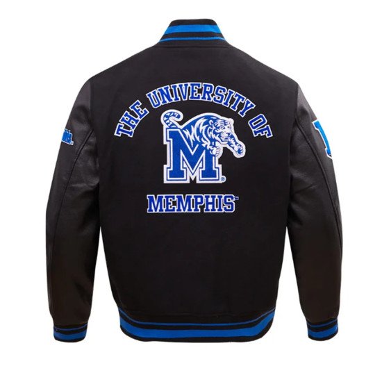 University of Memphis Classic Black Varsity Jacket