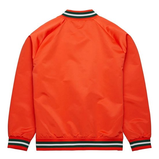 University of Miami Heavyweight Orange Satin Jacket