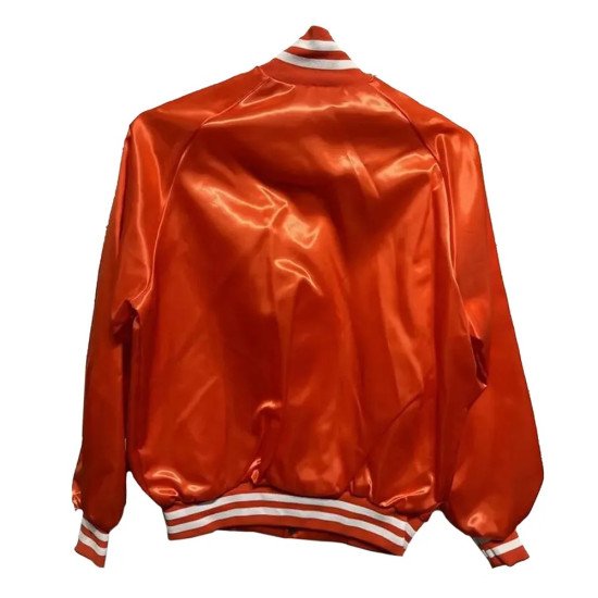 University of Miami Hurricanes Orange Satin Jacket