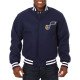 Utah Jazz Varsity Navy Blue Wool Jacket