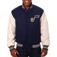 Utah Jazz Varsity Navy and White Jacket