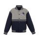 Vancouver Canucks Youth Poly-Twill Navy and Gray Jacket