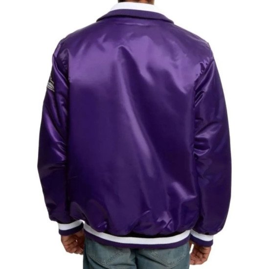 Varsity Baltimore Ravens Purple Satin Jacket