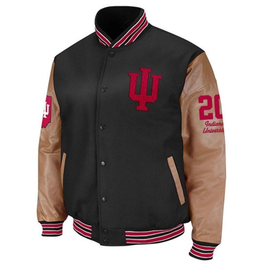 Varsity Indiana Hoosiers Wool and Leather Jacket