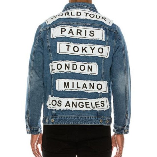 Victorious Men’s World Tour Denim Trucker Jean Jacket