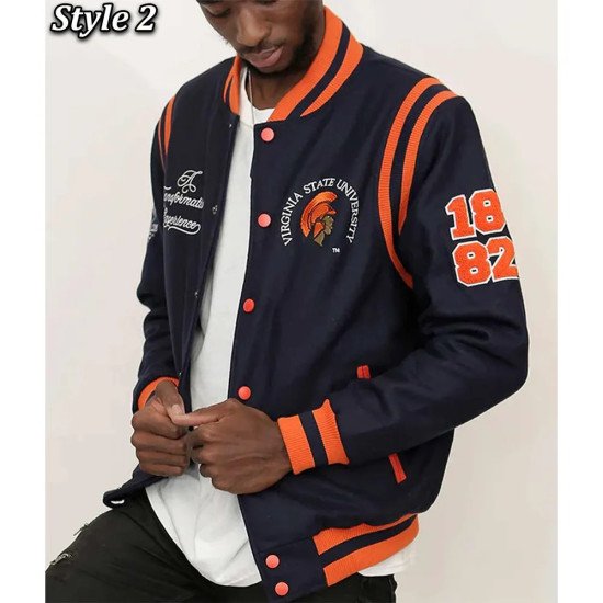 Virginia State Black Varsity Wool Jacket