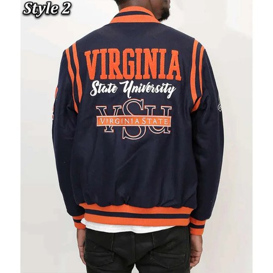 Virginia State Black Varsity Wool Jacket