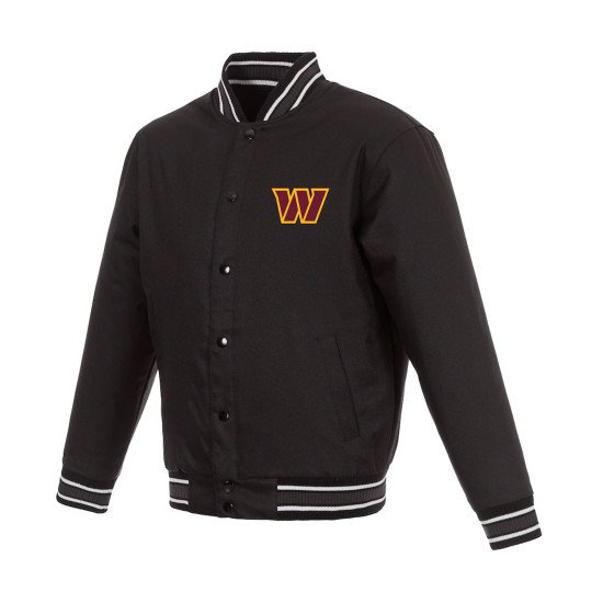 Washington Commanders Black Varsity Wool Jacket