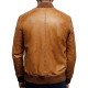 Waxed Sheepskin Leather Bomber Jacket