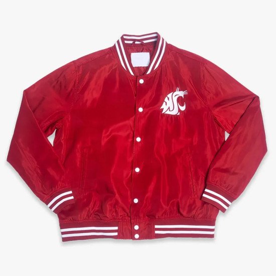 Wazzu Cougars Throwback Roses Script Bomber Jacket