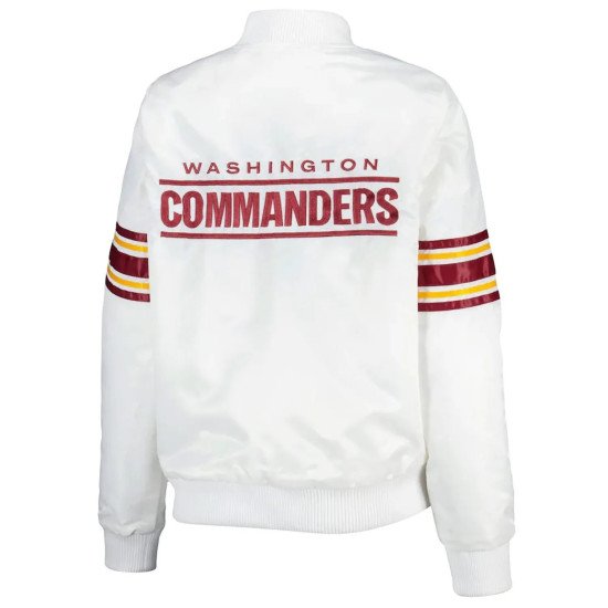 White Washington Commanders Line Up Jacket