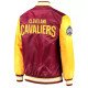 Wine Gold Cleveland Cavaliers Satin Jacket