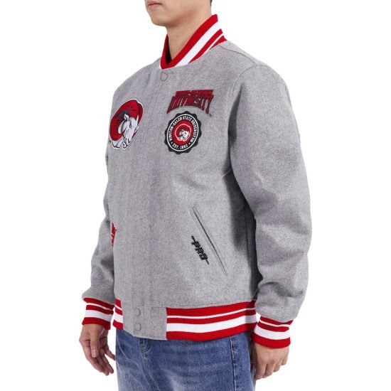 Winston-Salem State Rams Crest Heather Gray Wool Jacket