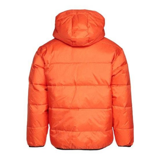 Winter Wear Orange Puffer Hooded Jacket