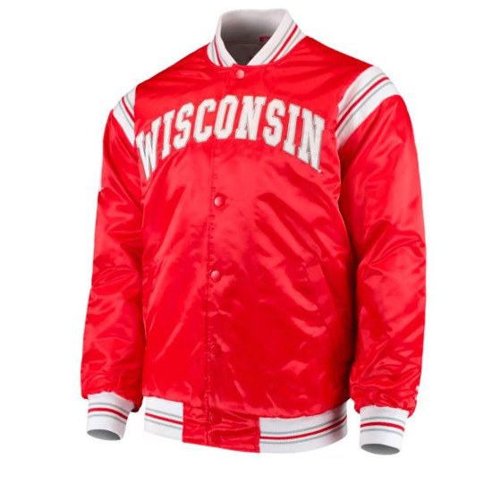 Wisconsin Badgers Starter Red Bomber Jacket