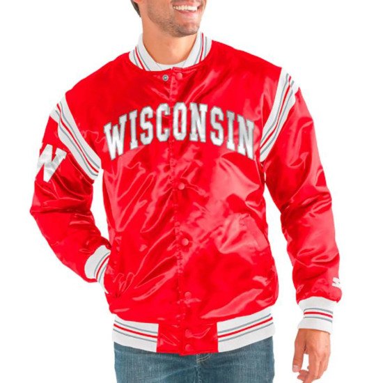 Wisconsin Badgers Starter Red Bomber Jacket