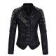 Women's Punk Stylish Studded Leather Moto Jacket