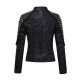 Women's Punk Stylish Studded Leather Moto Jacket