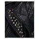 Women's Punk Stylish Studded Leather Moto Jacket