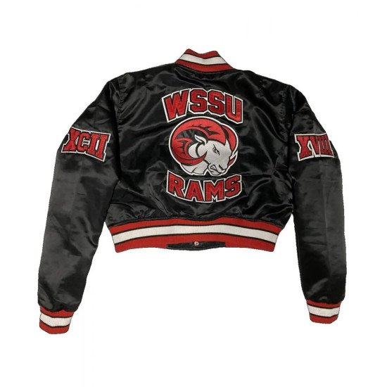 Women’s Black Winston Salem State University Cropped Jacket