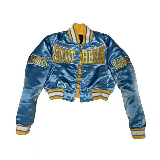 Women’s Cropped Southern University Satin Jacket