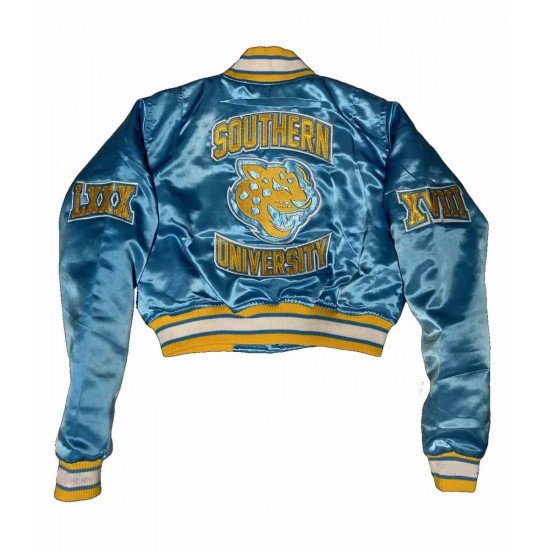 Women’s Cropped Southern University Satin Jacket