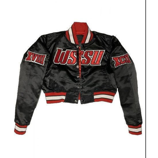 Women’s Cropped WSSU Rams Black Jacket