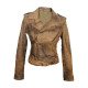 Women’s Distressed Brown Motorcycle Leather Jacket