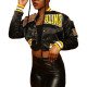 Women’s Grambling State Tigers Black Satin Jacket