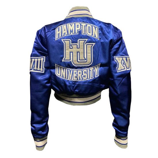 Women’s Hampton University Royal Satin Jacket