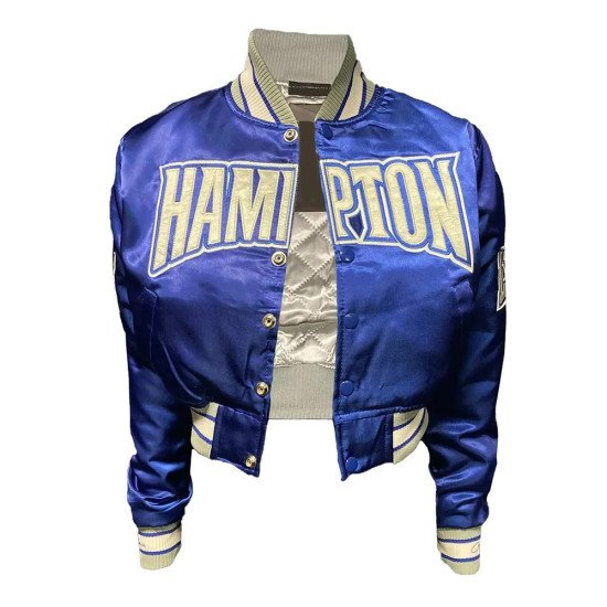 Women’s Hampton University Royal Satin Jacket