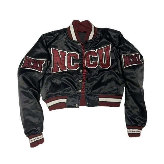 Women’s NC Central University Cropped Satin Jacket