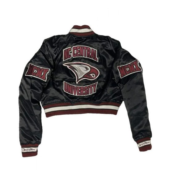 Women’s NC Central University Cropped Satin Jacket