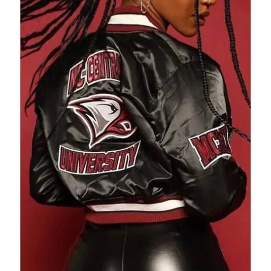 Women’s NC Central University Cropped Satin Jacket