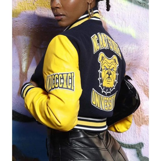 Women’s North Carolina A&T State University Black and Yellow Varsity Jacket