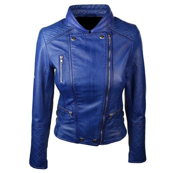 Women’s Slim Fit Leather Biker Jacket