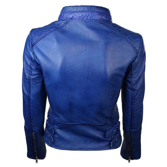 Women’s Slim Fit Leather Biker Jacket