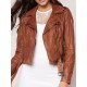 Women’s Slim Fit Waxed Leather Jacket